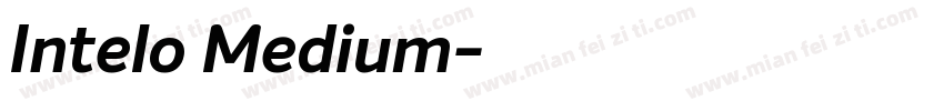 Intelo Medium字体转换